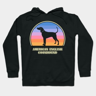 American English Coonhound Vintage Sunset Dog Hoodie